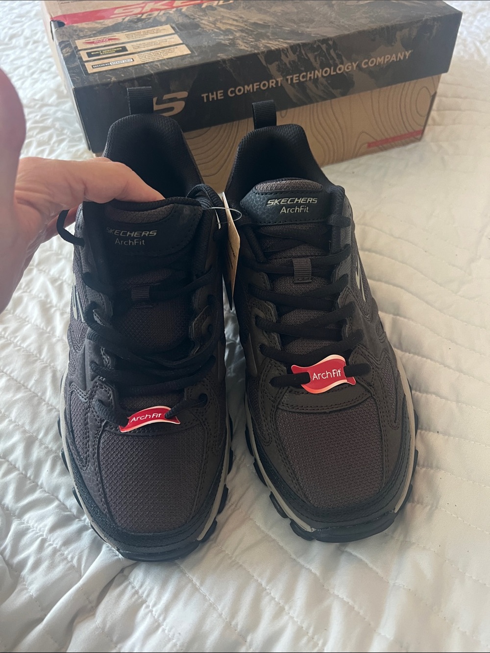Skechers Men’s Arch Fit Athletic Sneakers in Dark Brown